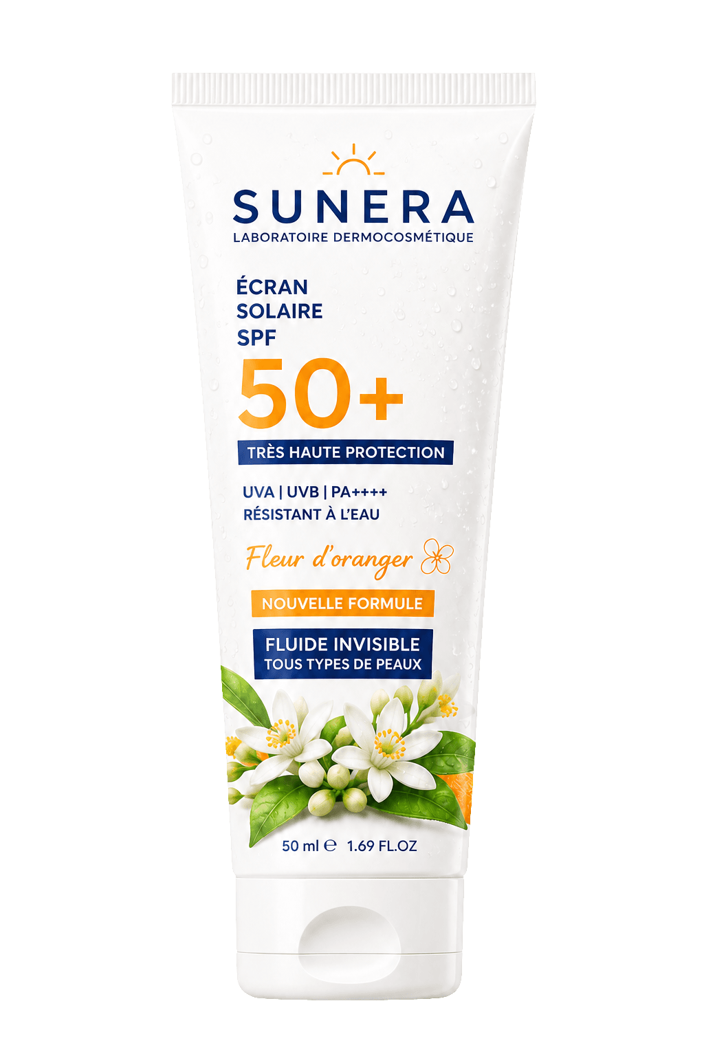 SUNERA Écran Solaire SPF 50+ Fleur d'Oranger
