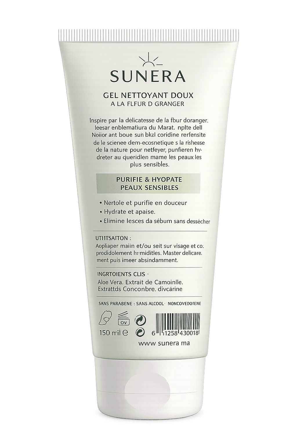 SUNERA Gel Nettoyant Doux face arrière